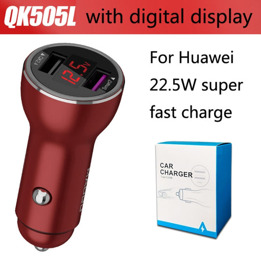 QIAKEY QK505L Dual Ports Fast Charge Car Charger(Red) by QIAKEY