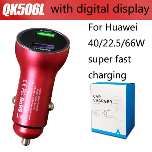QIAKEY QK506L Dual Ports Fast Charge Car Charger(Red) by QIAKEY