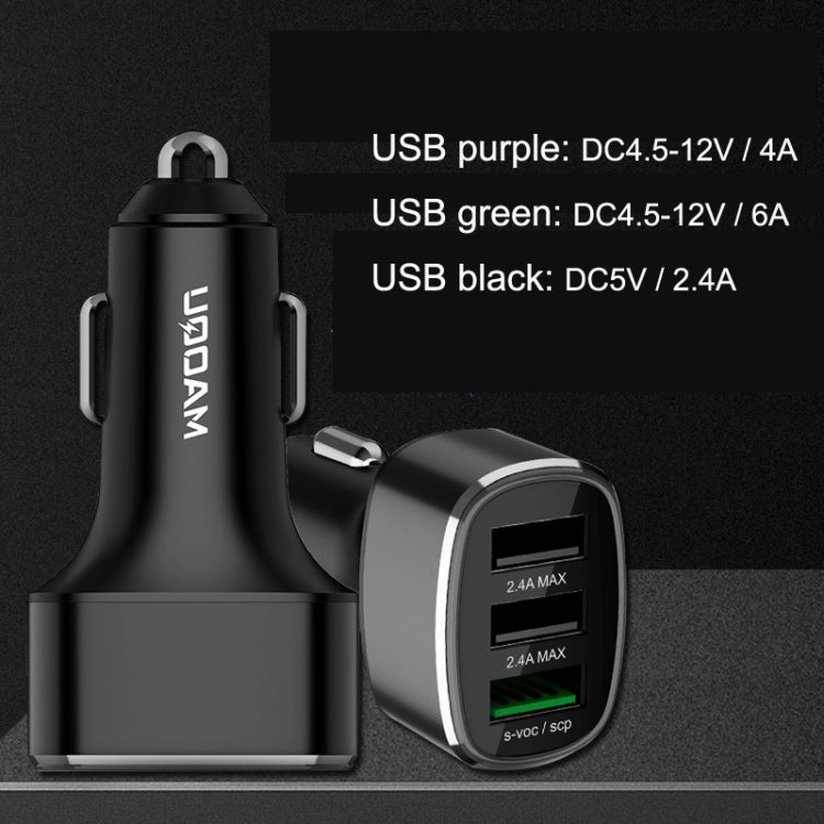 QIAKEY GT680 3 USB Ports Fast Charge Car Charger(Gray) by QIAKEY