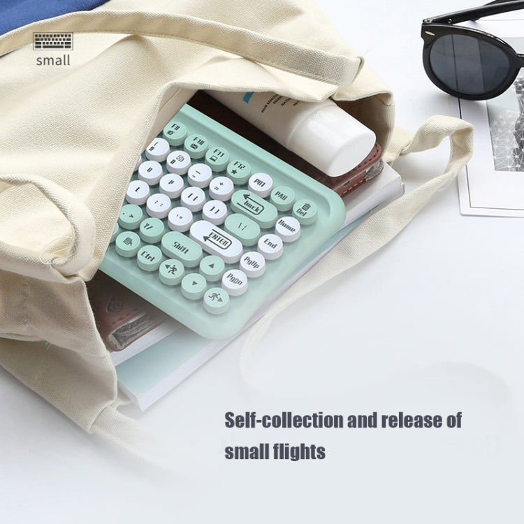 LANGTU LT700 85 Keys Wired Film Silent Punk Keyboard, Cable Length: 1.5m(Mint Green) by LANGTU