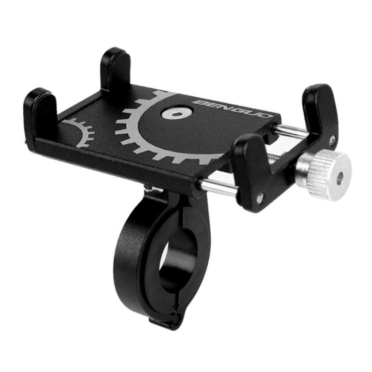 Battery Electric Vehicle Motorcycle Bicycle Riding Navigation Aluminum Alloy Mobile Phone Bracket(Black) by buy2fix