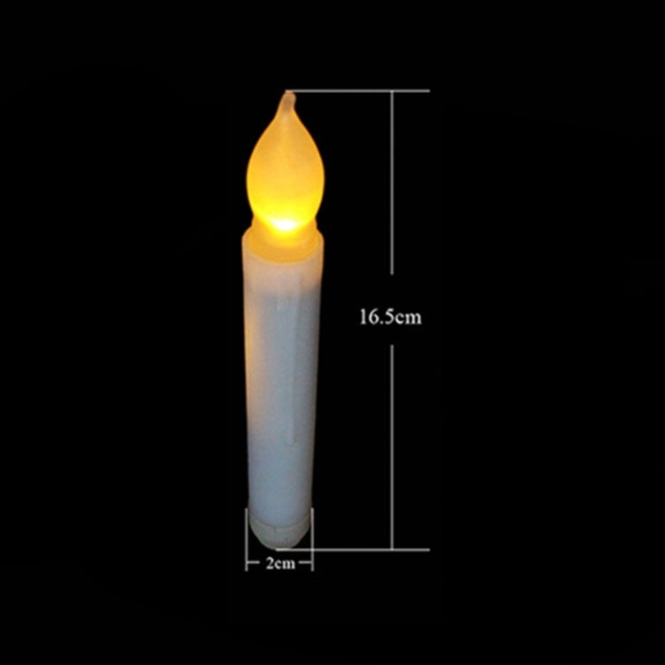 12pcs / Box LED Electronic Candle Light Flameless Long Rod Christmas Candle, Spec:Flashing Warm White Light - Christmas Decoration Lamps by buy2fix | Online Shopping UK | buy2fix