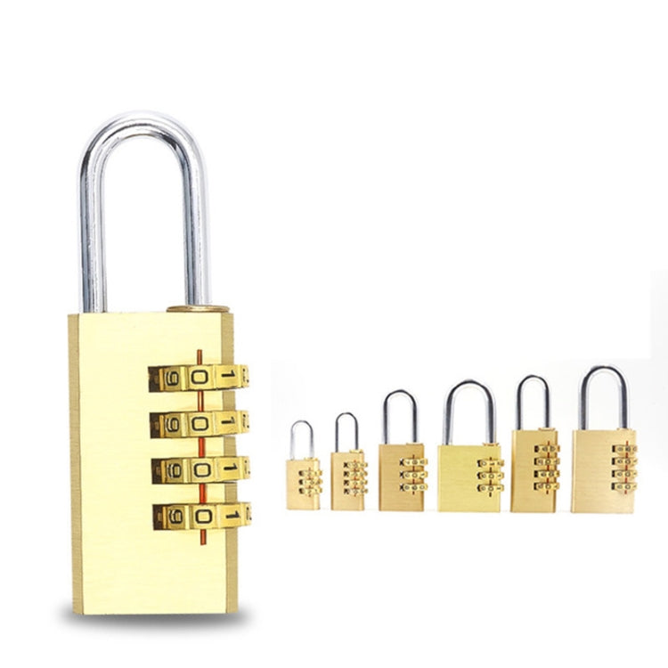 Four-digit Brass Code Padlock Security Gym Door Lock, Size:73 x 30 x 16 mm(Brass) by buy2fix