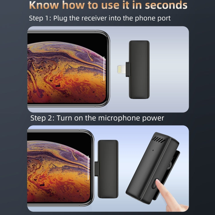 S13 One To Two Yellow Case USB-C/Type-C Interface Wireless Lavalier Noise Canceling Microphone with Charging Case by buy2fix