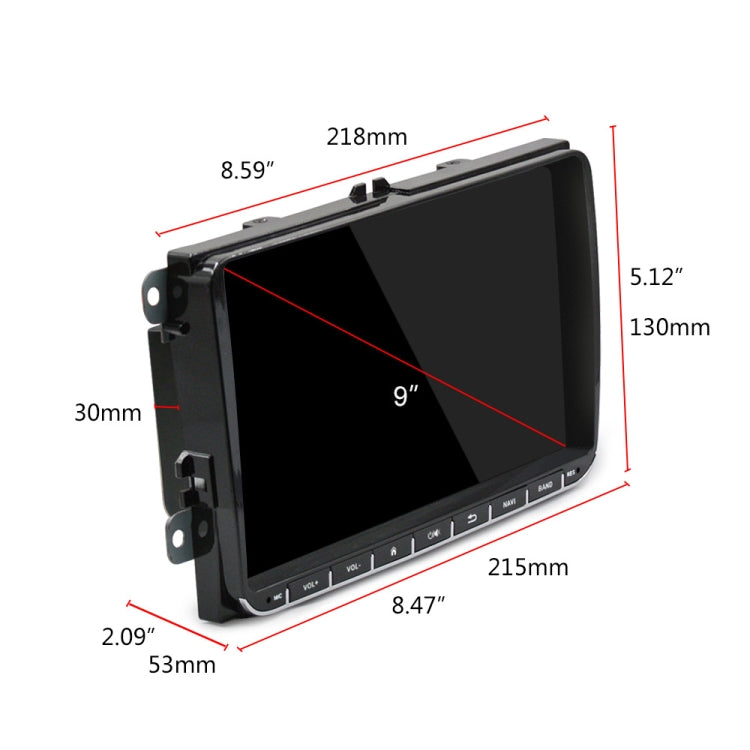 A3041 For Volkswagen 2+64G 9-inch Central Control Large Screen With Carplay Car Android10.0 Navigator Player, Style:Standard+AHD Camera - Car MP3 & MP4 & MP5 by buy2fix | Online Shopping UK | buy2fix