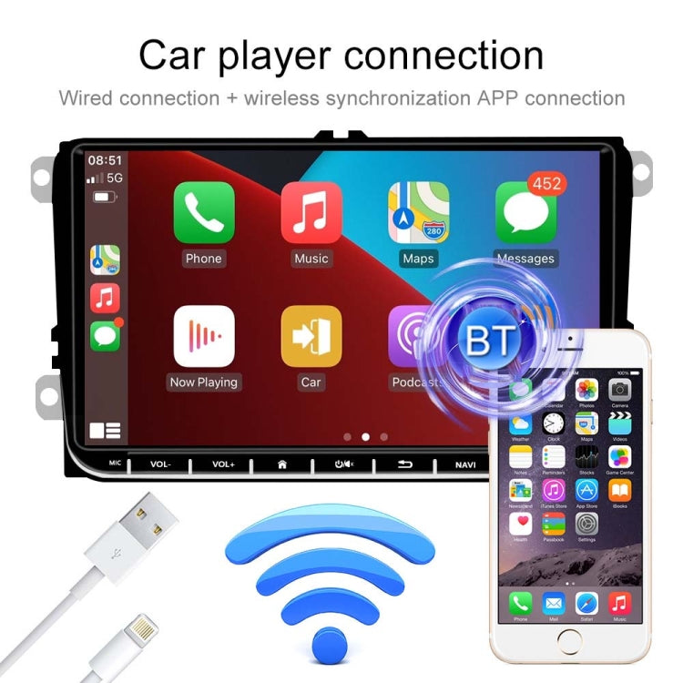 A3041 For Volkswagen 2+64G 9-inch Central Control Large Screen With Carplay Car Android10.0 Navigator Player, Style:Standard+AHD Camera - Car MP3 & MP4 & MP5 by buy2fix | Online Shopping UK | buy2fix