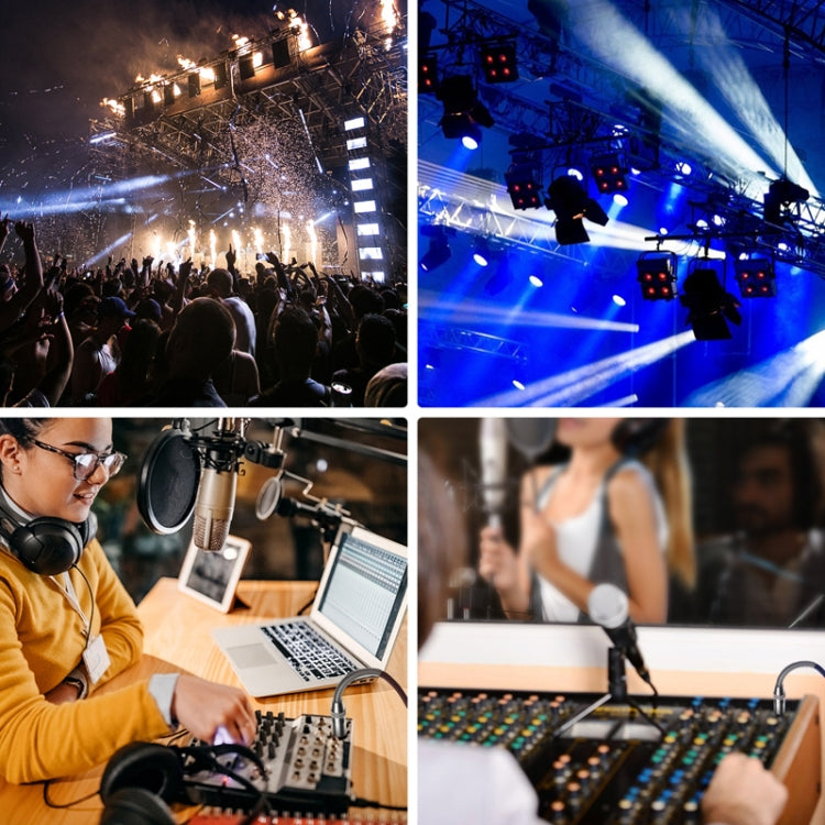 2pcs LHD010 Caron Male To Female XLR Dual Card Microphone Cable Audio Cable 5m(Red + Blue) by buy2fix