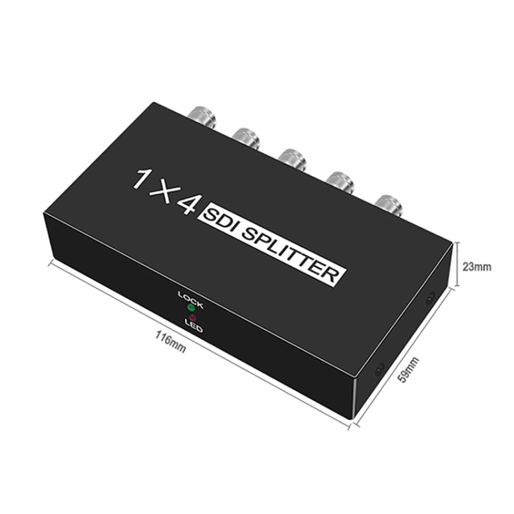 1 In 4 Out SD-SDI / HD-SDI / 3G-SDI Distribution Amplifier Video SDI Splitter(EU Plug) - Splitter by buy2fix | Online Shopping UK | buy2fix