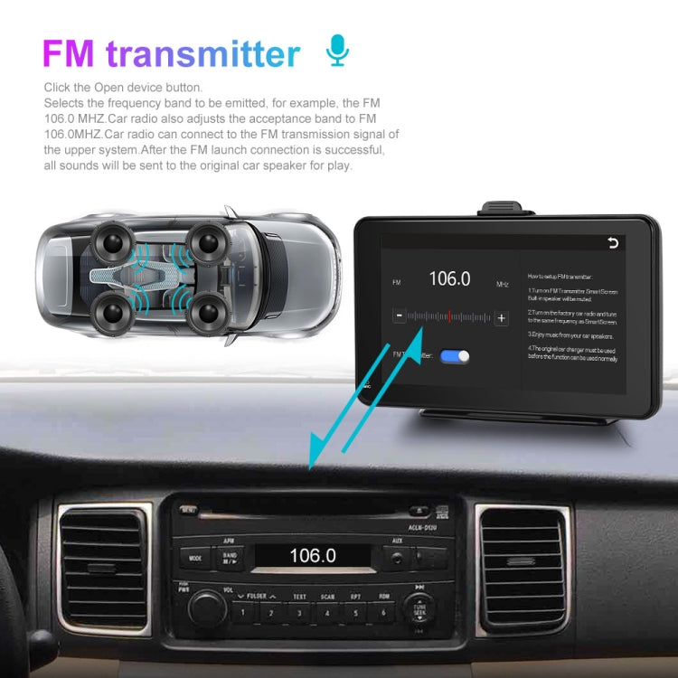A3135 7 Inch HD Wired Smart Screen With Wireless CarPlay + Android Auto + Android With With 16G Memory Card - Car MP3 & MP4 & MP5 by buy2fix | Online Shopping UK | buy2fix