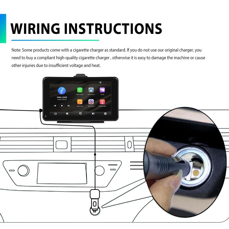 A3135 7 Inch HD Wired Smart Screen With Wireless CarPlay + Android Auto + Android With With 16G Memory Card - Car MP3 & MP4 & MP5 by buy2fix | Online Shopping UK | buy2fix
