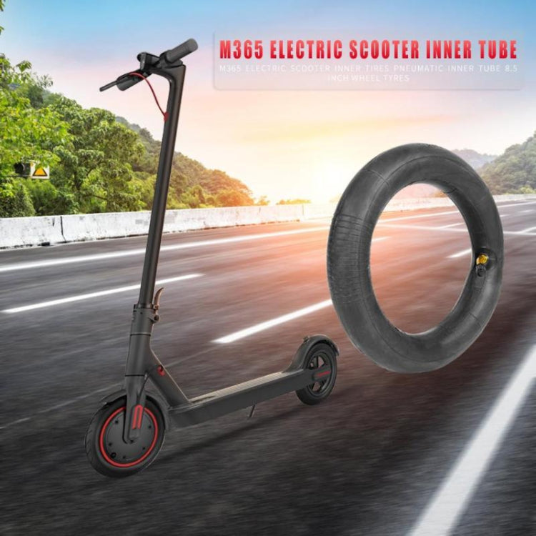 2 PCS For Xiaomi Mijia M365 Electric Scooter 8.5 inch Rubber Padded Tire Inner Tube with Valve Cover(Black) - Accessories & Parts by buy2fix | Online Shopping UK | buy2fix