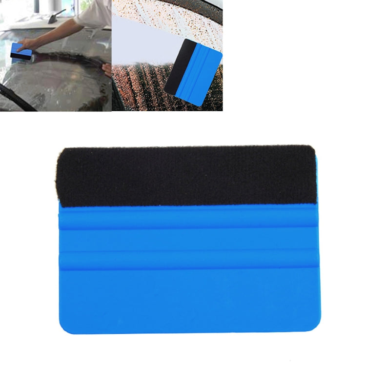 5pcs Felt Scraper Plastic Film Scraper Car Foil Cleaning Tools, Size:10×7cm(Blue) - Sticker Tools by buy2fix | Online Shopping UK | buy2fix