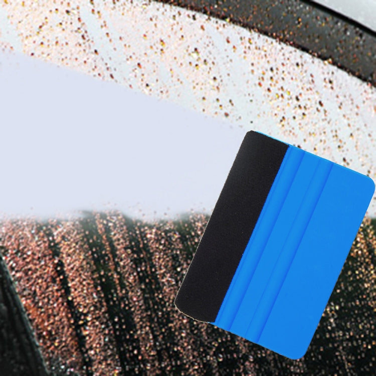 5pcs Felt Scraper Plastic Film Scraper Car Foil Cleaning Tools, Size:10×7cm(Blue) - Sticker Tools by buy2fix | Online Shopping UK | buy2fix