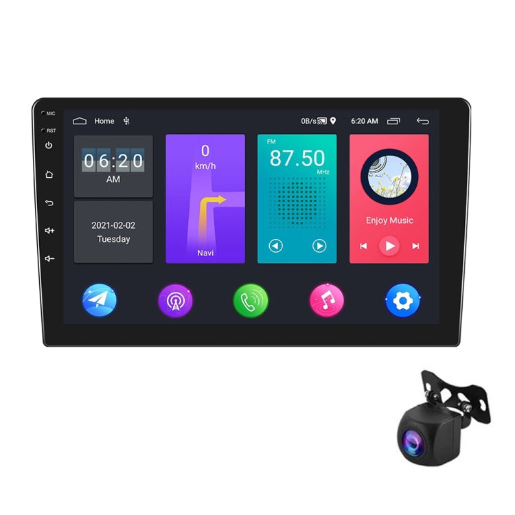 A2798 9 Inch Android WiFi 2+32G Central Control Large screen Universal Car Navigation Reversing Video Player, Style:Standard+AHD Camera - Car MP3 & MP4 & MP5 by buy2fix | Online Shopping UK | buy2fix