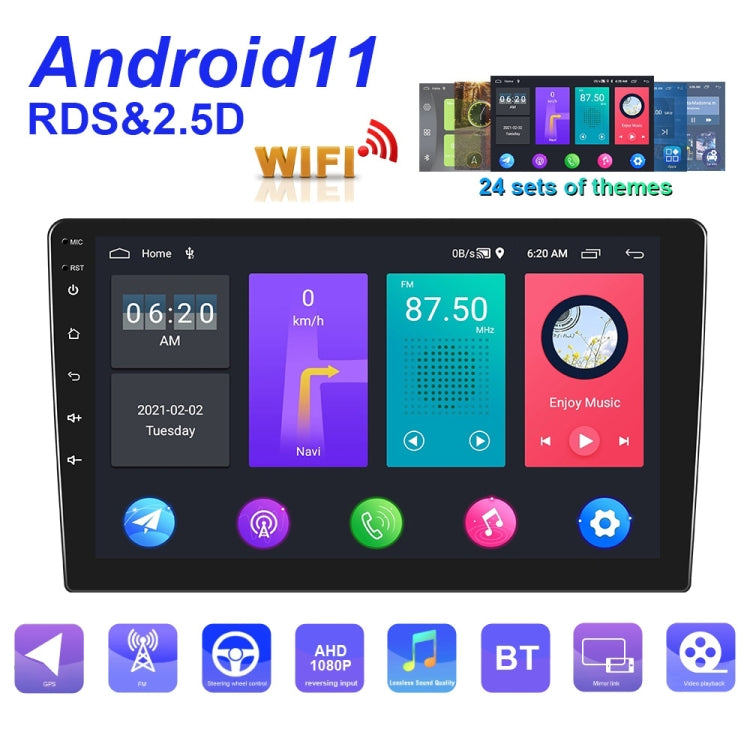 A2798 9 Inch Android WiFi 2+32G Central Control Large screen Universal Car Navigation Reversing Video Player, Style:Standard+AHD Camera - Car MP3 & MP4 & MP5 by buy2fix | Online Shopping UK | buy2fix
