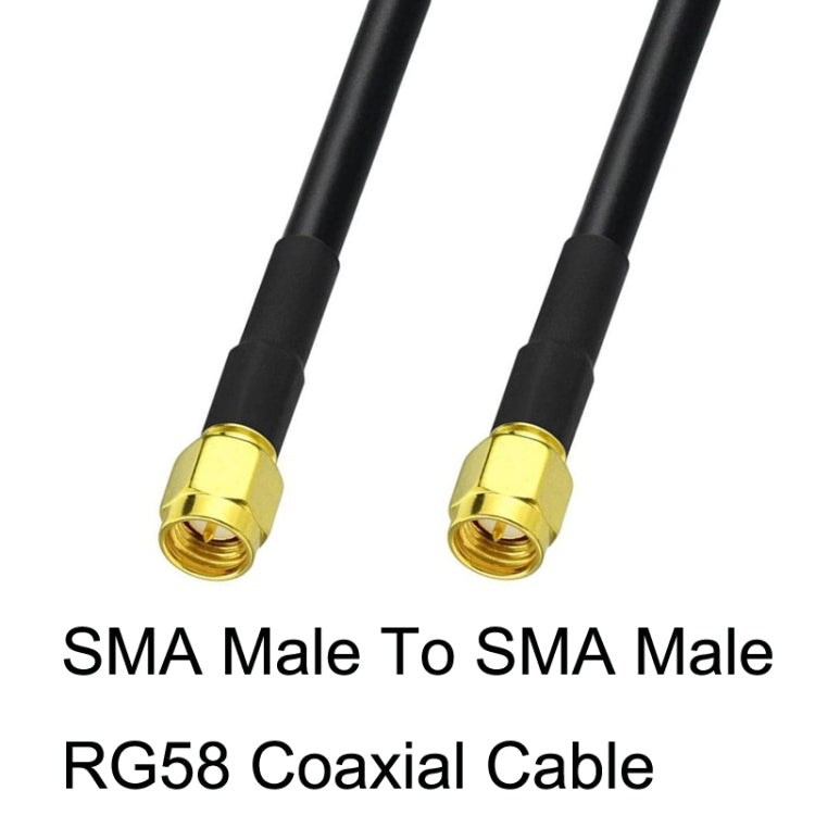 SMA Male To SMA Male RG58 Coaxial Adapter Cable, Cable Length:0.5m by buy2fix