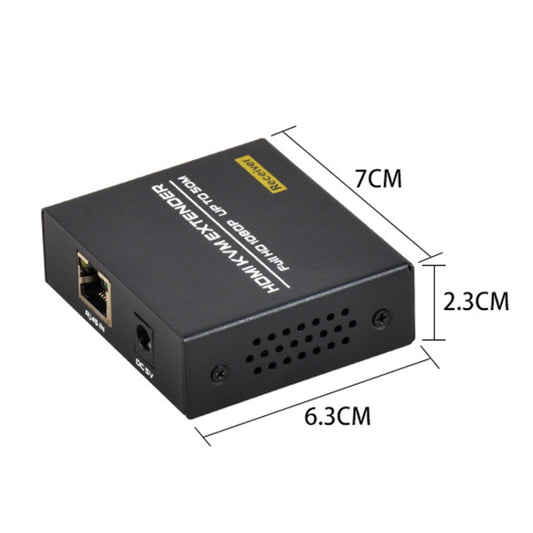 FJGEAR FJ-HKV50 HDMI+USB To KVM 1080P IP 50M Extender, Plug Type:EU Plug by FJGEAR