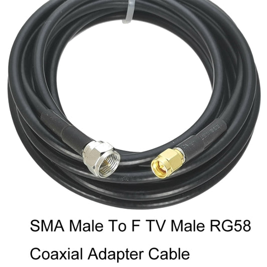 SMA Male To F TV Male RG58 Coaxial Adapter Cable, Cable Length:3m by buy2fix