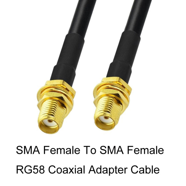 SMA Female To SMA Female RG58 Coaxial Adapter Cable, Cable Length:1m by buy2fix