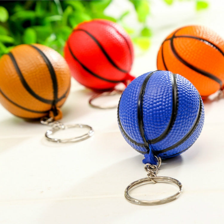 5 PCS Plastic Mini Basketball Keychain Men Car Key Ring Sports Souvenir Holiday Gift Random Color Delivery(As Show) by buy2fix
