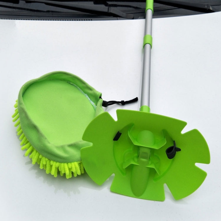 2 PCS Aluminum Alloy Three-section Telescopic Rod Car Wash Cleaning Brush Dusting Tool Dust Mop by buy2fix