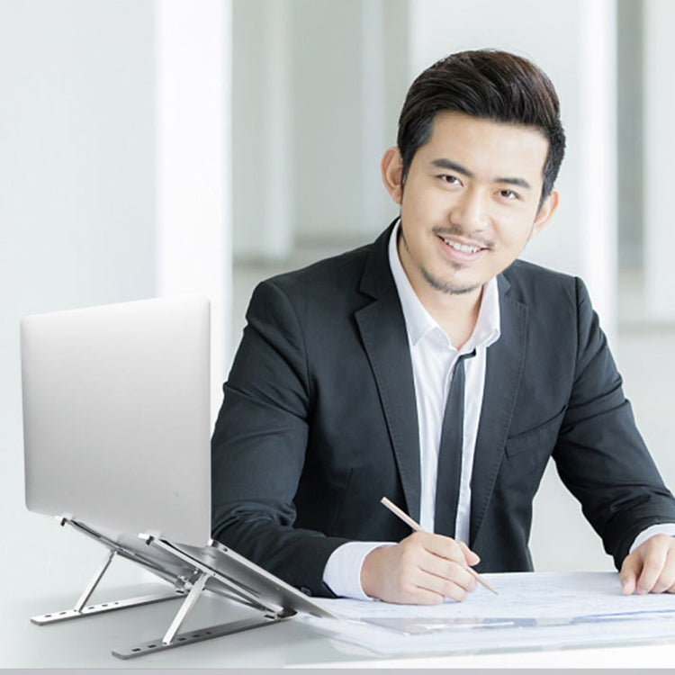 Aluminum Alloy Couch Notebook Mount Sofa Foldable Laptop Stand(Black) - Laptop Stand by buy2fix | Online Shopping UK | buy2fix