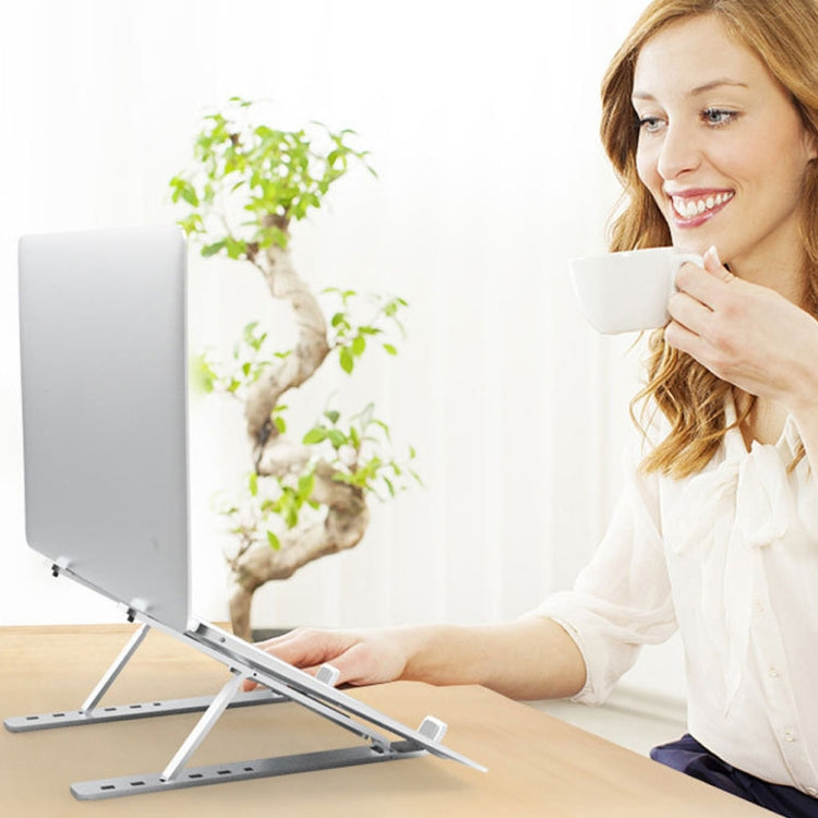 Aluminum Alloy Couch Notebook Mount Sofa Foldable Laptop Stand(Silver) by buy2fix