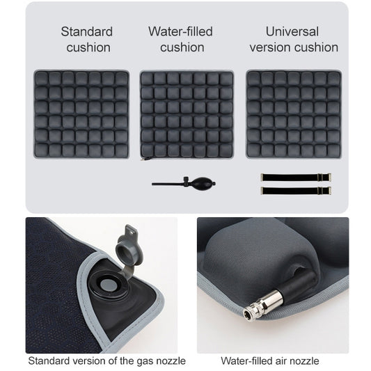 Air Cushion 3D Airbag Breathable Office Beautiful Buttocks Cushion Decompression Massage Cushion(Water Dual-Use Black Cushion) by buy2fix