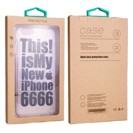 50 PCS Kraft Paper Phone Case Leather Case Packaging Box, Size: L 5.8-6.7 Inch(Blue) by buy2fix