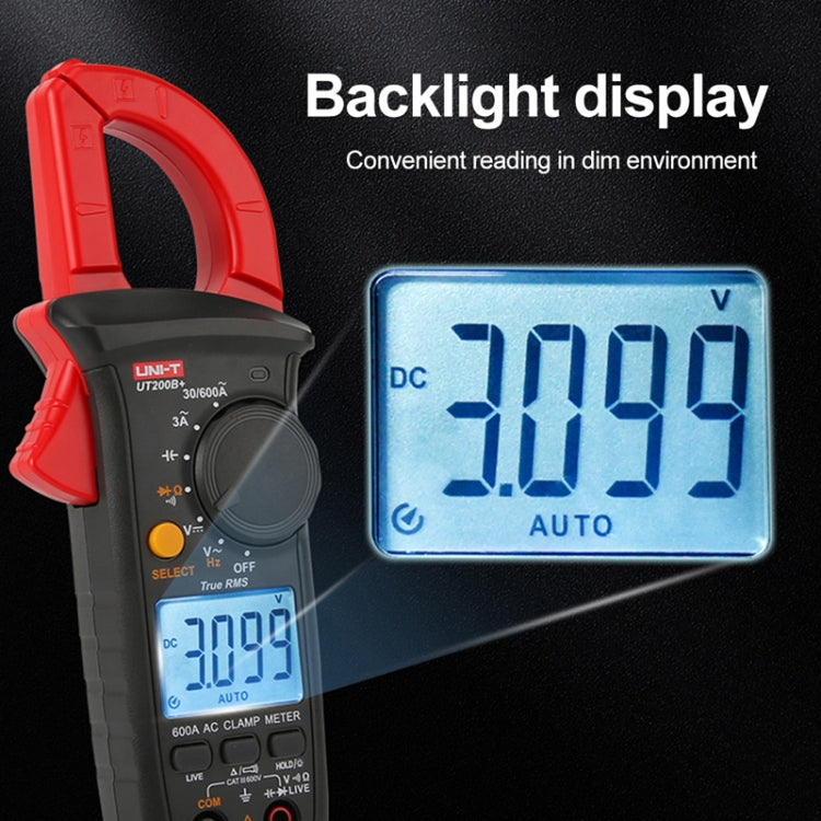 UNI-T UT200A+ 400A Digital Clamp Multimeter AC/DC Voltage Detector Frequency Resistance Tester - Digital Multimeter by UNI-T | Online Shopping UK | buy2fix