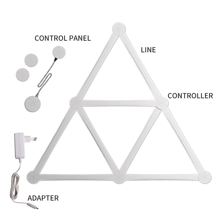 JSK-P22 Smart RGB Mosaic Light Rhythm Light Support Amazon Alexa / Google Assistant /DuerOS US Plug(White) by buy2fix