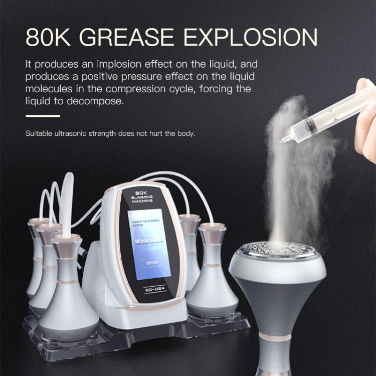 6 In 1 80K Ultrasonic Cavitation Vacuum Radio Frequency Lipo Laser Slimming Machine AU Plug(Gold Edge) - Beauty Instrument by buy2fix | Online Shopping UK | buy2fix