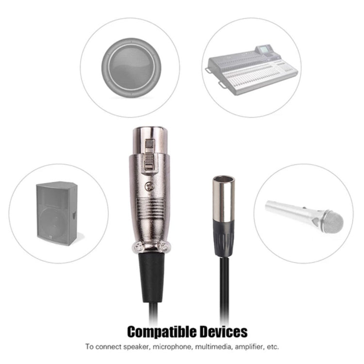 Xlrmini Caron Female To Mini Male Balancing Cable For 48V Sound Card Microphone Audio Cable, Length:10m by buy2fix