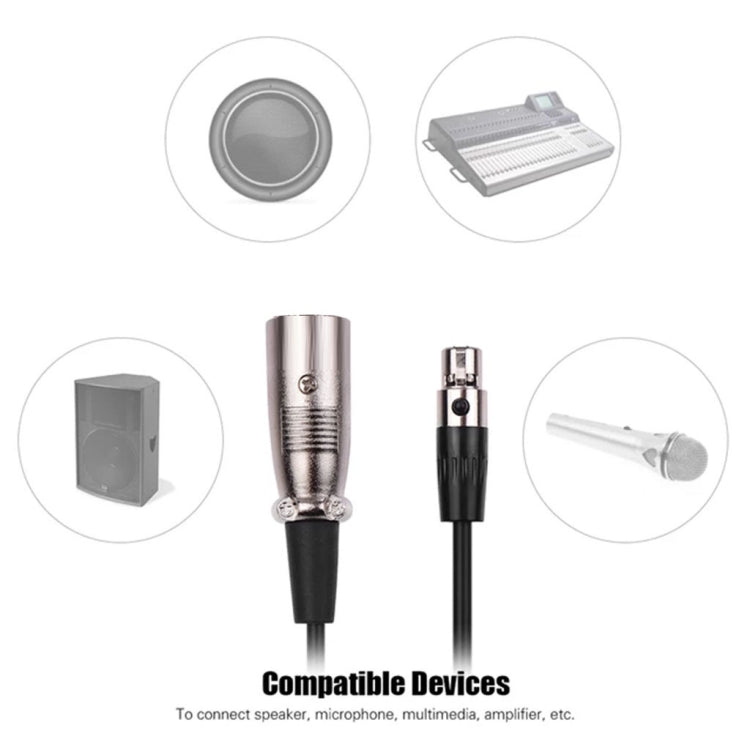 Xlrmini Caron Male To Mini Female Balancing Cable For 48V Sound Card Microphone Audio Cable, Length:2m by buy2fix