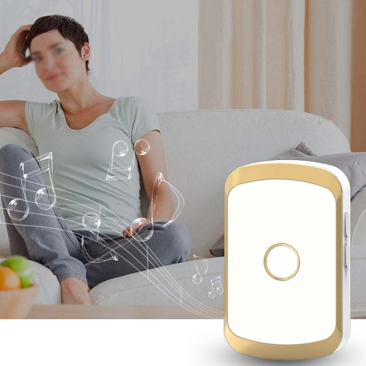 CACAZI A20 Smart Home Wireless Doorbell Digital Music Remote Control Doorbell, Style:EU Plug(Golden) by buy2fix