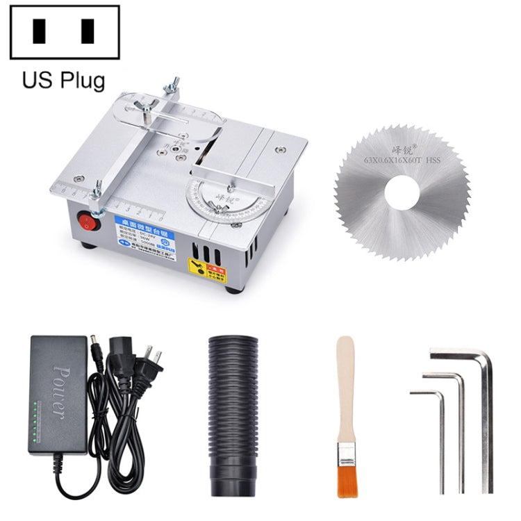 S3 96W Liftable Table Mini Table Saw Aluminum Cutting Machine,Spec: Silver Standard(US Plug) - Electric Saws & Accessories by buy2fix | Online Shopping UK | buy2fix