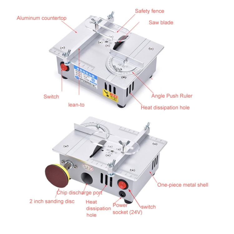 S6 96W Multifunctional Model Desktop Mini Table Saw Cutter,Spec: High-end Version(EU Plug) - Electric Saws & Accessories by buy2fix | Online Shopping UK | buy2fix