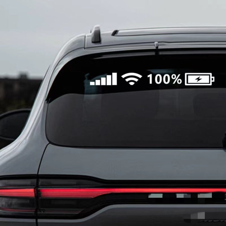 10 PCS Car Windshield Stickers Signal WiFi Power Vinyl Decal Car Stickers, Size: M( Red) - Decorative Sticker by buy2fix | Online Shopping UK | buy2fix