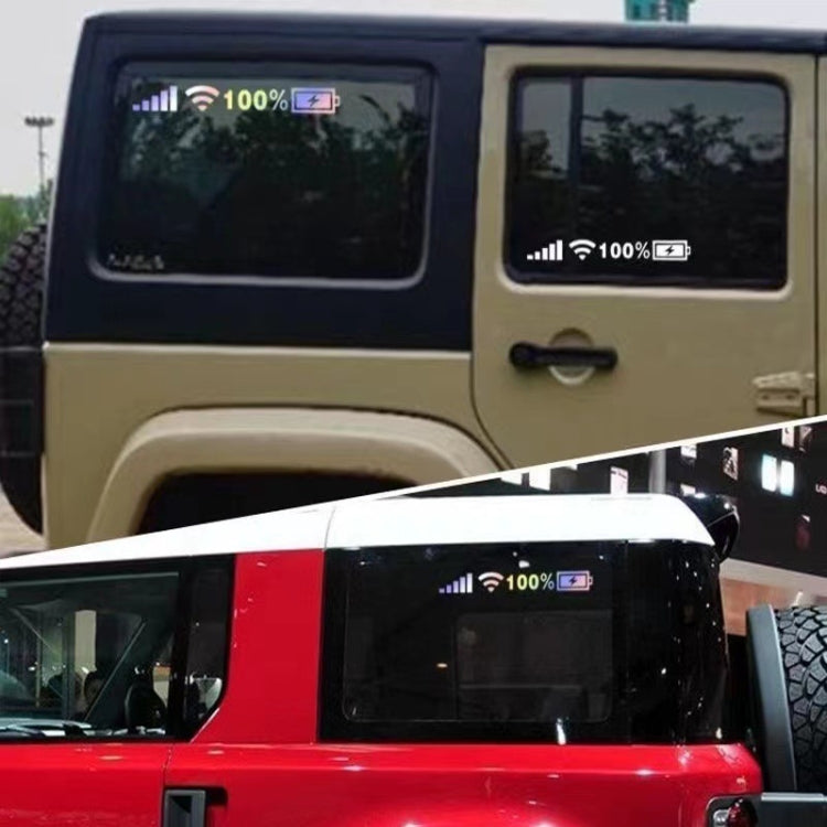 10 PCS Car Windshield Stickers Signal WiFi Power Vinyl Decal Car Stickers, Size: M(White) - Decorative Sticker by buy2fix | Online Shopping UK | buy2fix