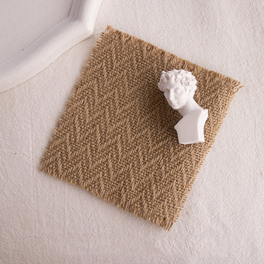 10 PCS 12x12cm Torn Edges Vintage Coarse Jute Scented Candle Coaster Photography Decoration Props(Wavy) - Other Props by buy2fix | Online Shopping UK | buy2fix