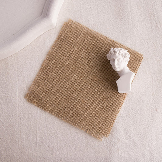 10 PCS 12x12cm Torn Edges Vintage Coarse Jute Scented Candle Coaster Photography Decoration Props(Regular Twist) - Other Props by buy2fix | Online Shopping UK | buy2fix