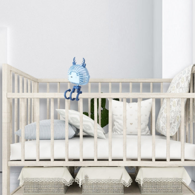 Mini Octopus Night Light Fan Children Cute Baby Carriage Portable USB Charging Fan Random Style Colour Delivery by buy2fix