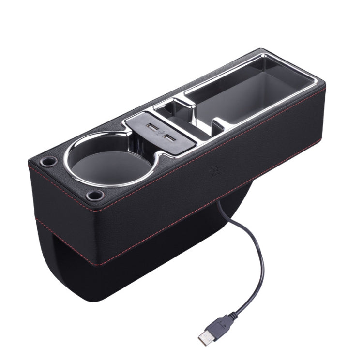 SUSISUN SNH010 Car Seat Gap Storage Box, Style:Positive Drive USB Charging(Black) - Stowing Tidying by SUSISUN | Online Shopping UK | buy2fix