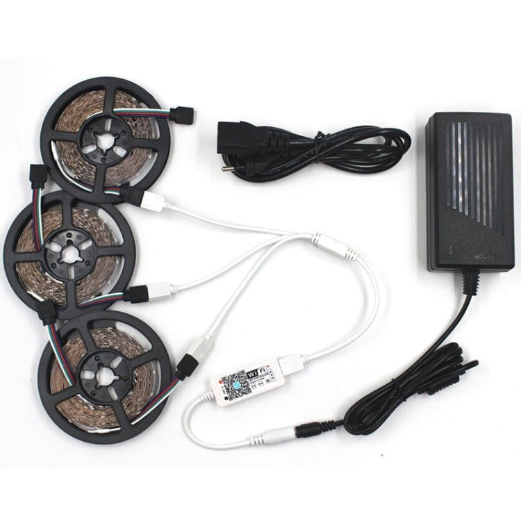 15M 450 LEDs Bluetooth Suit Smart Music Sound Control Light Strip Waterproof 5050 RGB Colorful Atmosphere LED Light Strip With 24-Keys Remote Control(UK Plug) by buy2fix