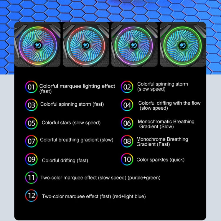 CoolCold 5V Speed Control Version Gaming Laptop Cooler Notebook Stand,Spec: Red Symphony by CoolCold