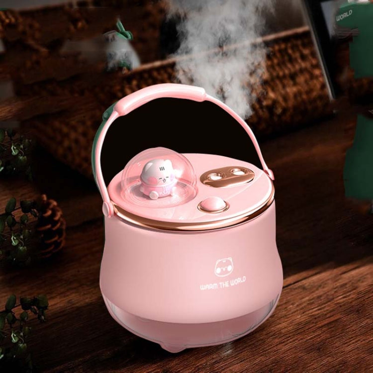 F08 Wired Water Replenishing Double Spray Humidifier LED Night Light Humidifier(Pink) - Air Purifiers & Accessories by buy2fix | Online Shopping UK | buy2fix