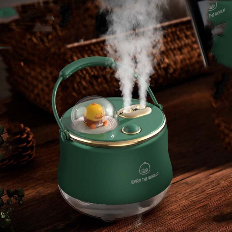 F08 Wireless Water Replenishing Double Spray Humidifier LED Night Light Humidifier(Green) - Air Purifiers & Accessories by buy2fix | Online Shopping UK | buy2fix