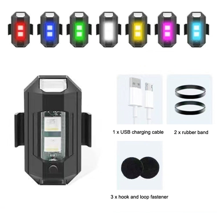3pcs M1 Vibration Sensing Motorcycle Bicycle Aircraft Explosion Lights Cruise Flashing Anti-rear-end Collision Light(7 Colors) - Decorative Lights by buy2fix | Online Shopping UK | buy2fix
