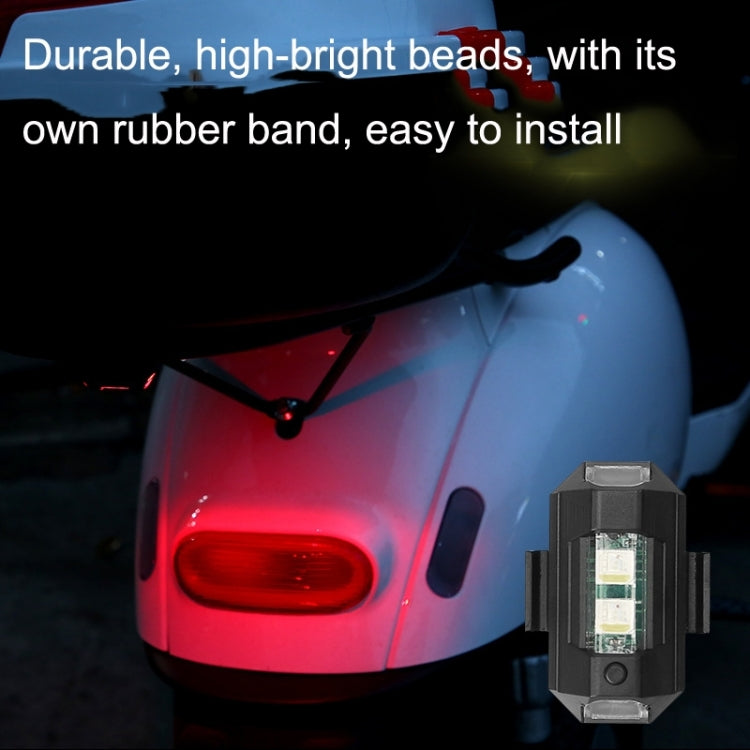 3pcs M1 Vibration Sensing Motorcycle Bicycle Aircraft Explosion Lights Cruise Flashing Anti-rear-end Collision Light(7 Colors) - Decorative Lights by buy2fix | Online Shopping UK | buy2fix