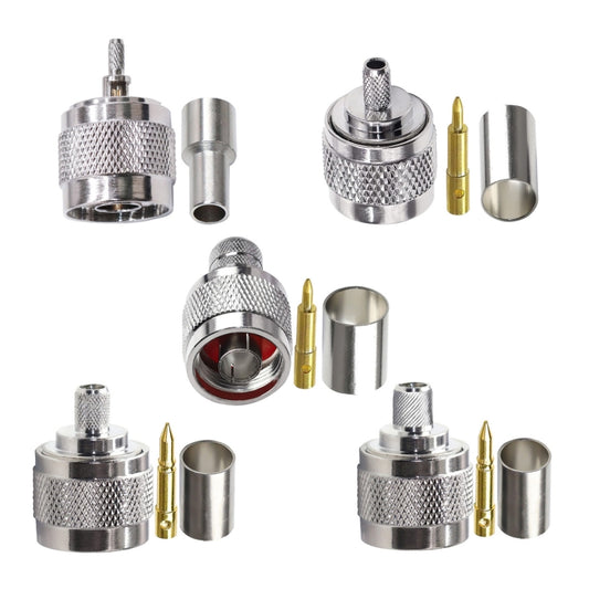 10pcs NJ-3 For RG58/RG402/LMR195 N Type Plug Connector Low Loss RF Coaxial Connector by buy2fix